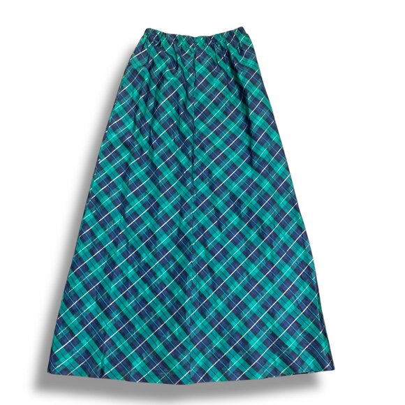 VTG Anthony Richards Women’s Skirt Tartan Blue Green Holidays Sz 10 Retro Grunge - Picture 3 of 7